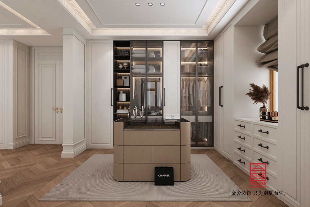 原河名墅1000平米現代簡約裝修-衣帽間