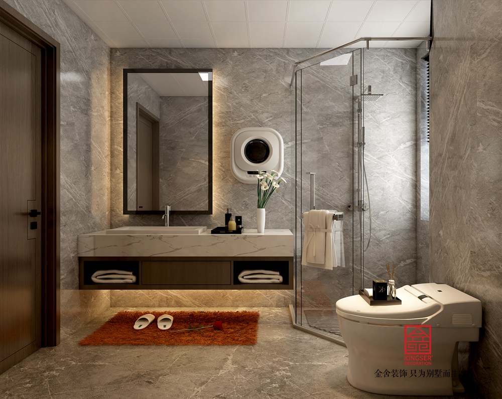 融創中心180平米新中式風格裝修-衛生間