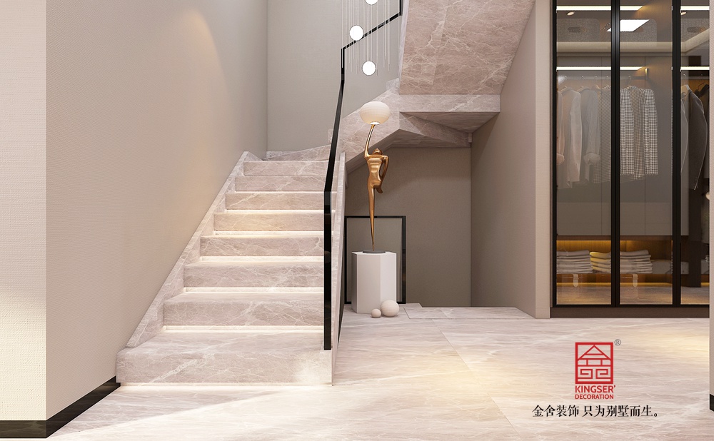 九里晴川290平米現代簡約風格裝修-樓梯