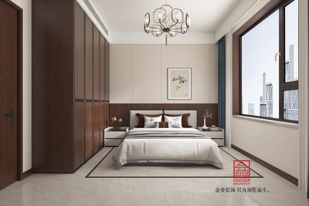 榮盛華府202平米中式風格裝修-臥室