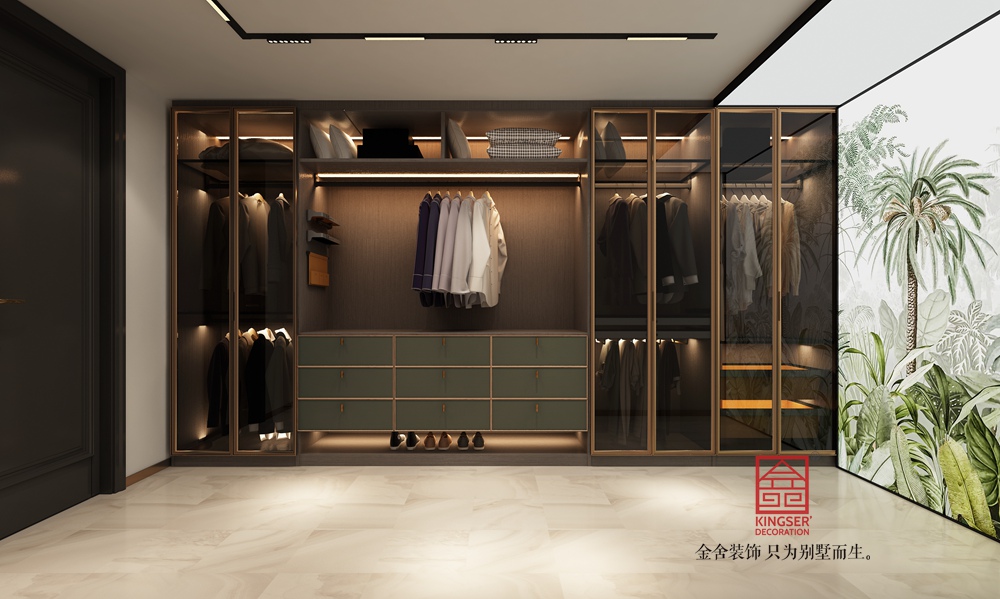 龍湖天奕350平米法式風(fēng)格裝修-衣帽間
