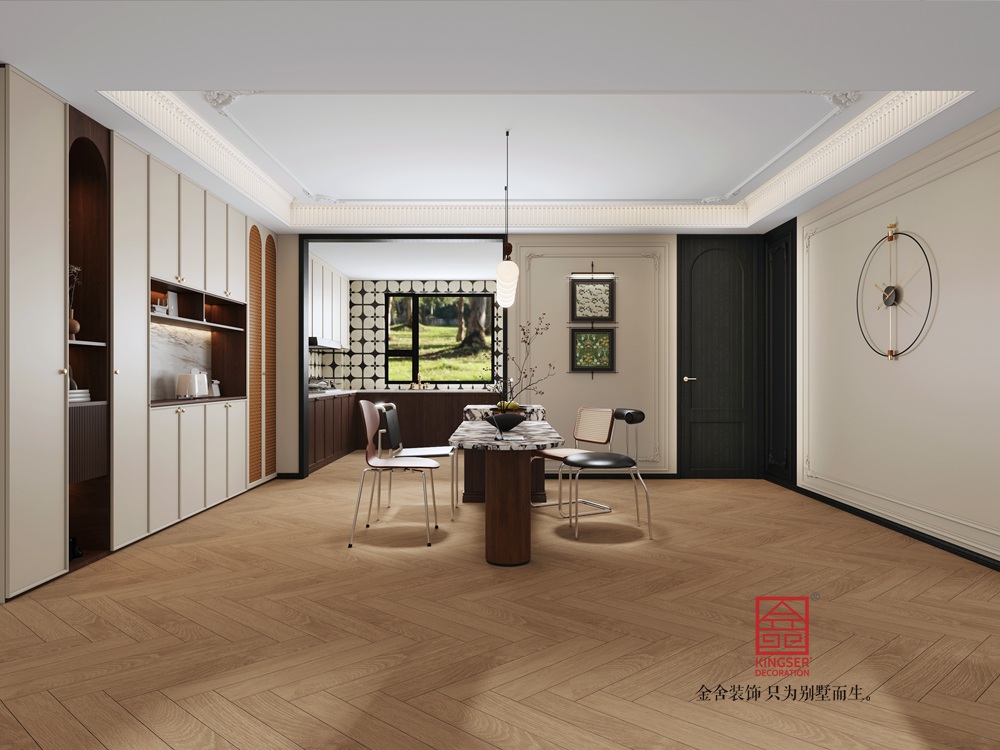 中海峯235平米復古美式風格裝修-餐廳