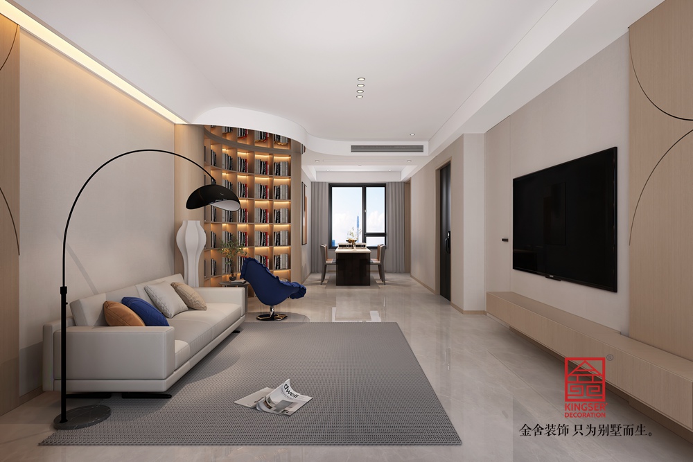 錦江府150平米現(xiàn)代簡約裝修-客餐廳