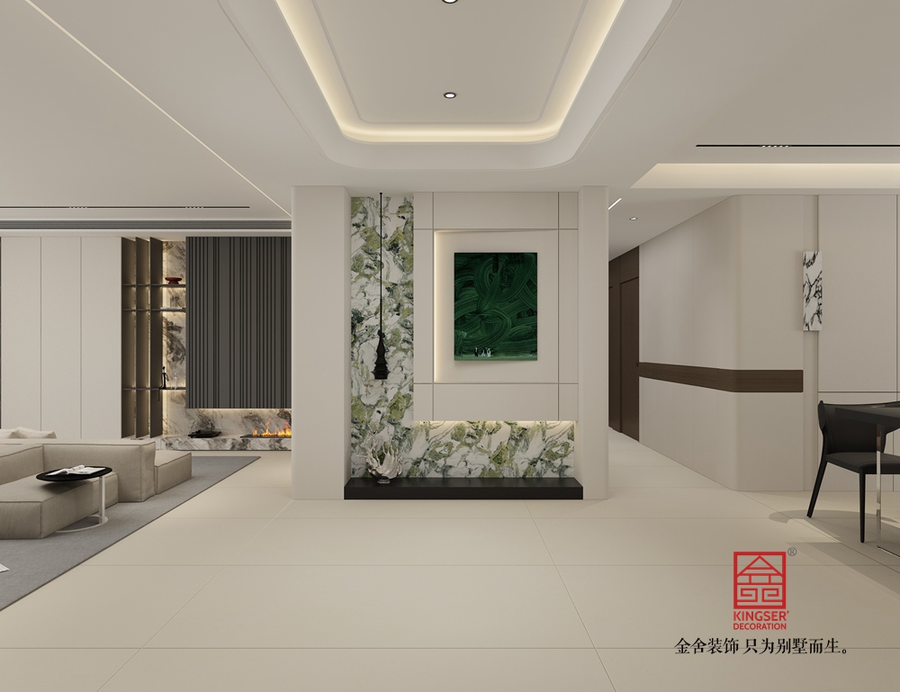 嘉禾名著500平米意式極簡風格裝修-玄關