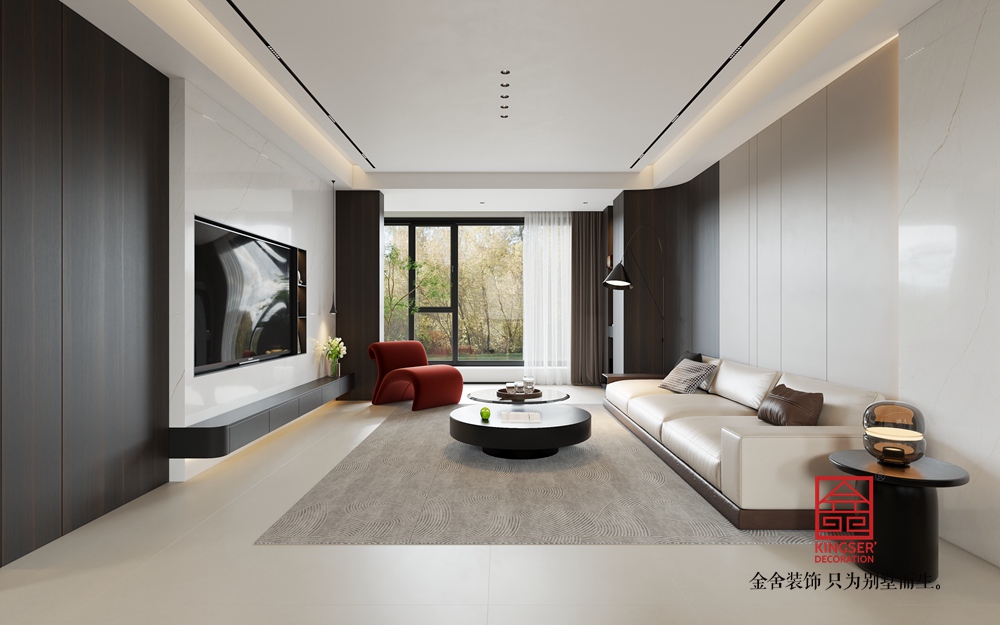 榮盛御府187平米意式風格裝修-客廳