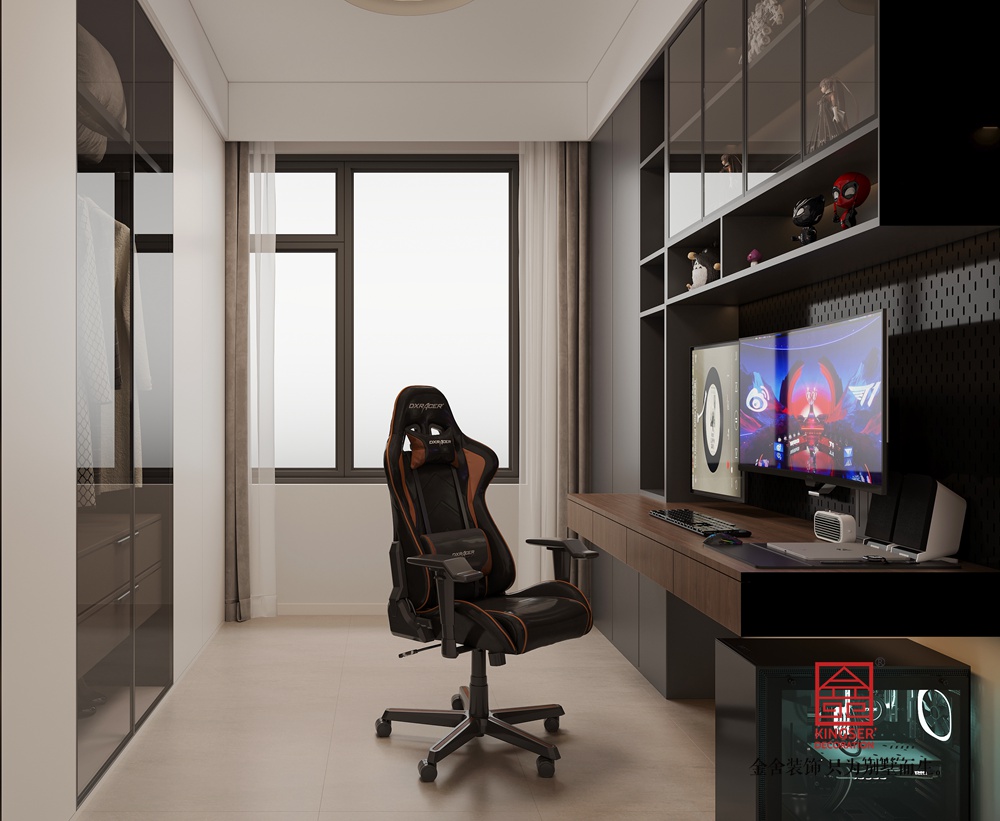 云歌朗樾129平米現代簡約風格裝修-書房