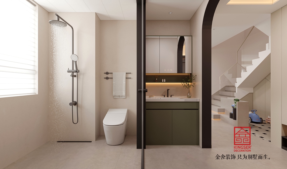 昆侖賦200平米現代簡約風格裝修-衛(wèi)生間